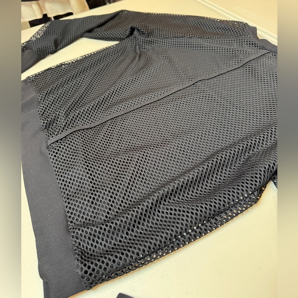 Koral Sofia Mesh Long Sleeve Top Dark Navy Athletic Pullover Size Large Made in - Picture 6 of 15